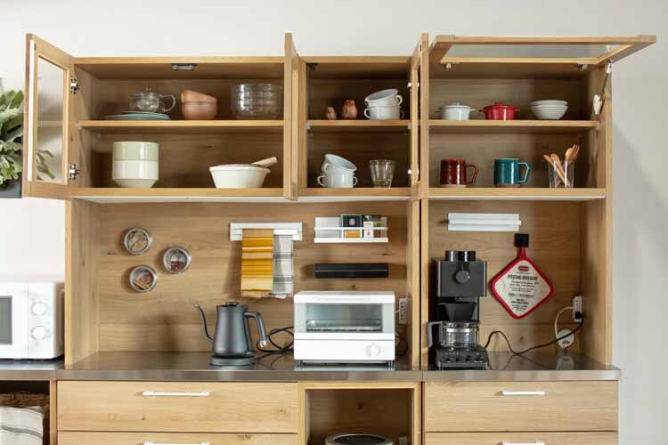 (3個口)nora ノラ Llindt2 リンツ2 60幅 オープンダイニングボード 350613 全2色×2種類【プラザセレクト】