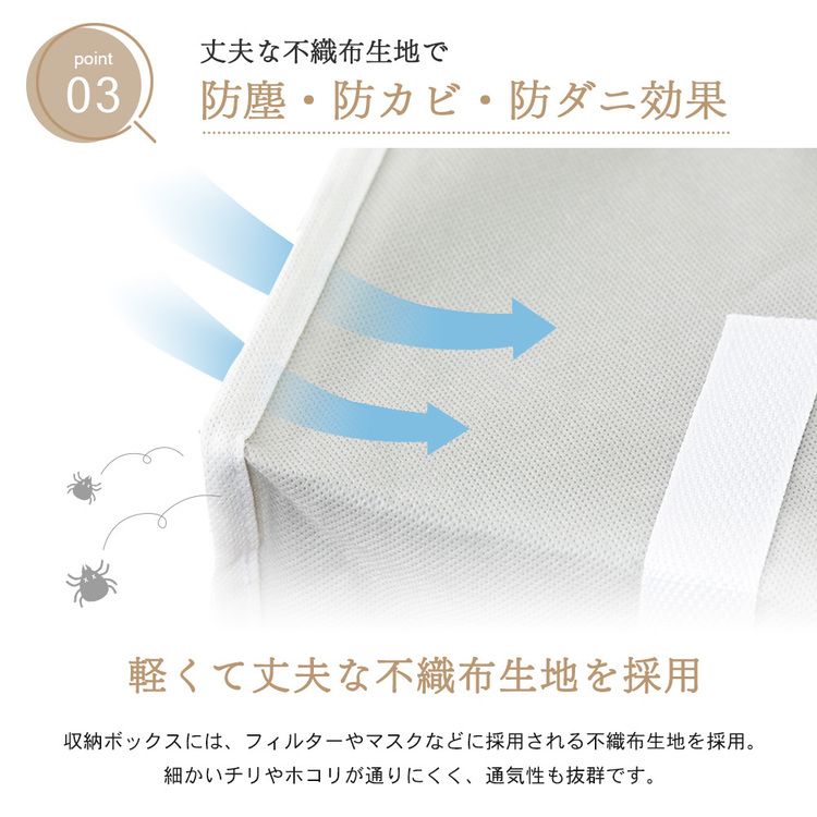 収納BOX一体型衣類用圧縮袋 Lサイズ グレー