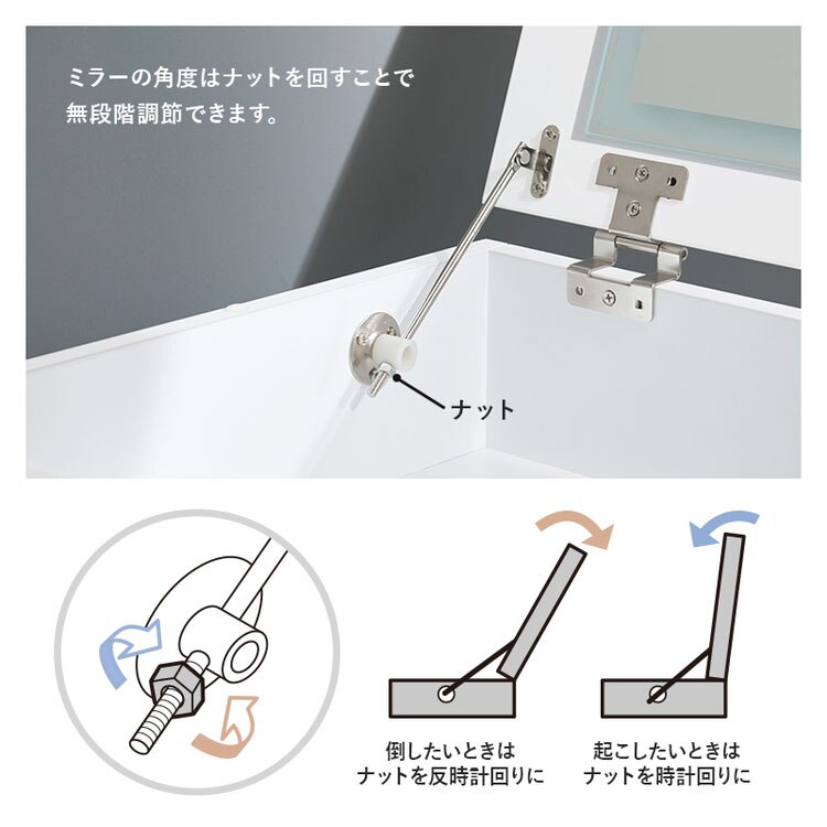 コスメワゴン ホワイト MUD-6628WH 