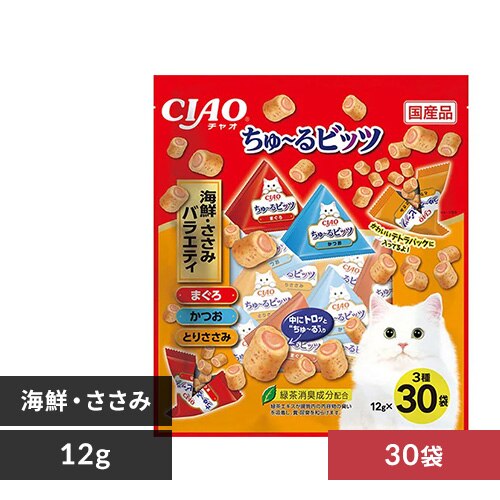 CIAO ちゅ〜るビッツ 海鮮・ささみバラエティ 12g×30袋入 CS-206