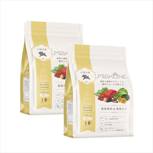 【2個セット】MISHONE ミシュワン 小型犬用 プレミアムドッグフード 1kg 2個セット