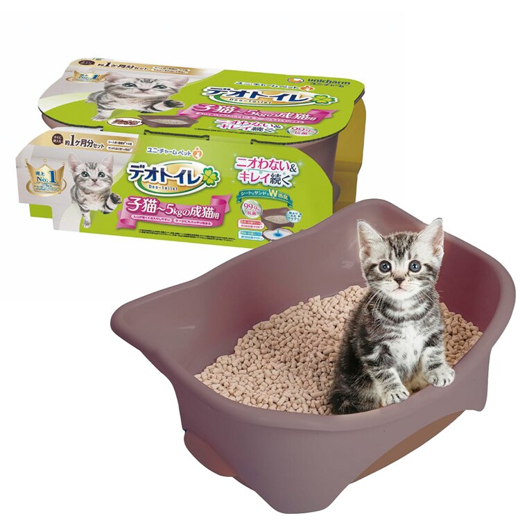 ユニ・チャーム デオトイレ 子猫~5kgの成猫用本体セット 【プラザセレクト】