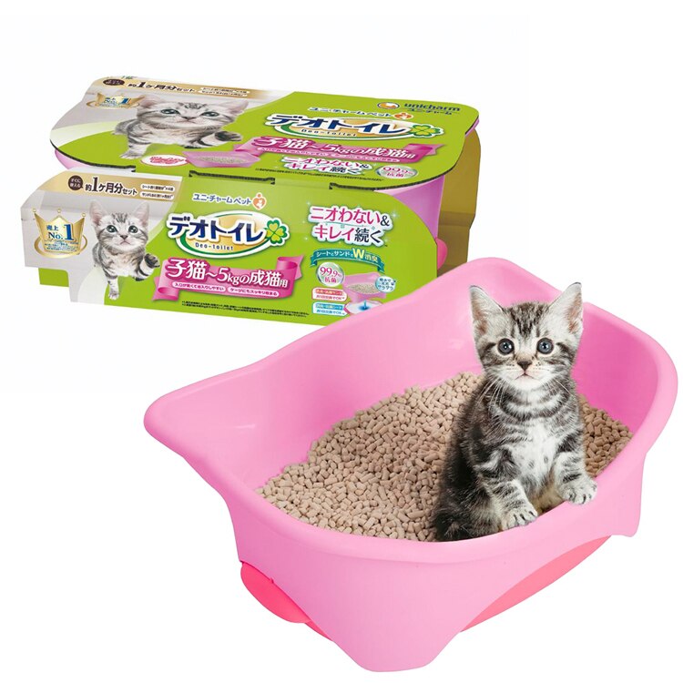 ユニ・チャーム デオトイレ 子猫~5kgの成猫用本体セット 【プラザセレクト】