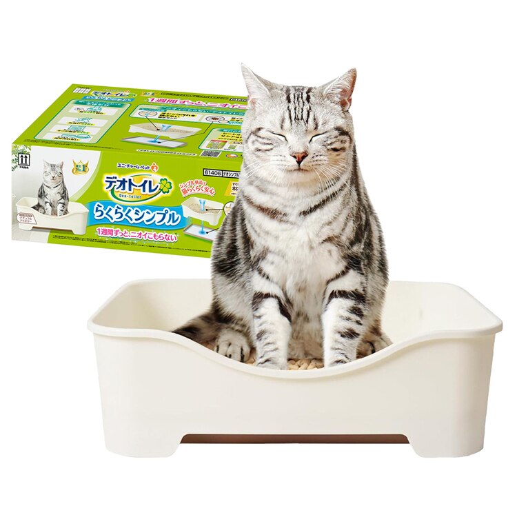 ユニ・チャーム デオトイレらくらくシンプル本体セット ナチュラルアイボリー 【プラザセレクト】