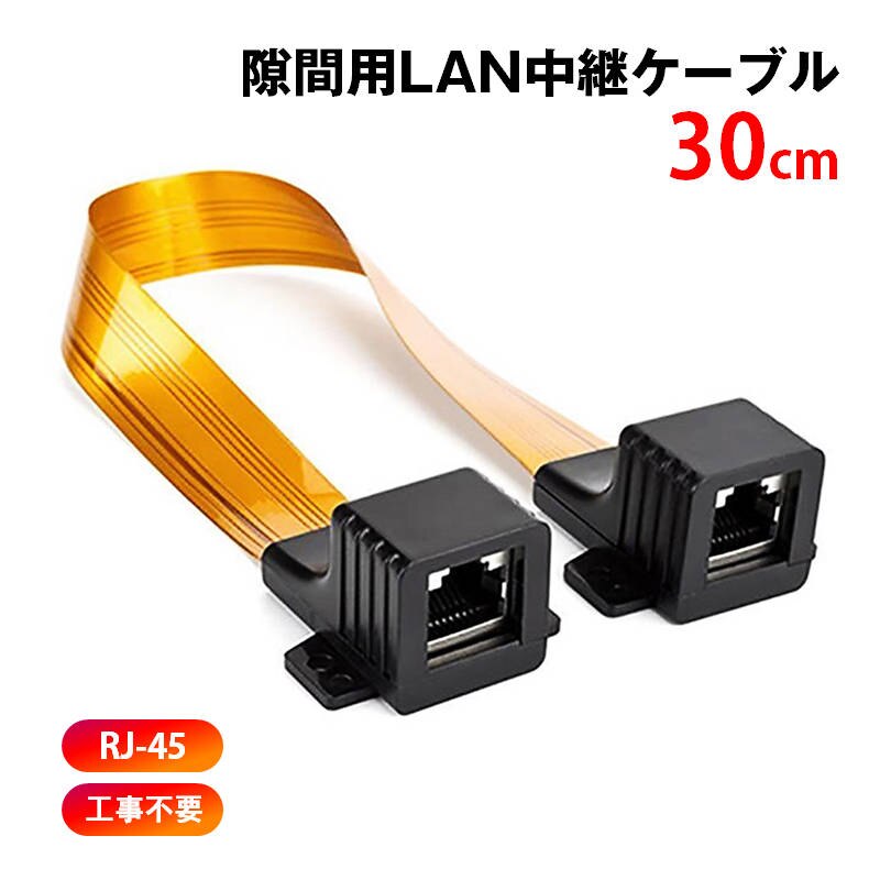 ���ԗp LAN�P�[�u�� 30cm ���p ���� �t���b�g�P�[�u�� RJ45 �z�� �H���s�v CAT5�Ή� 100BASE-TX �����`�� 100Mbps ���� ���O �� �I�t�B�X �� �h�A �T�b�V