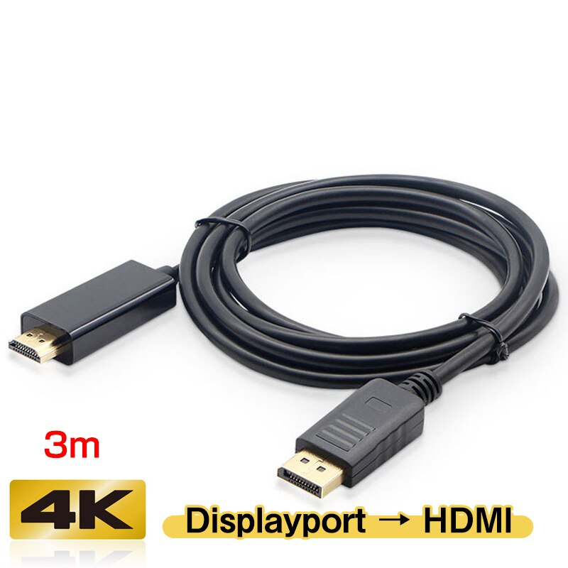 Displayport to HDMI �ϊ� �P�[�u�� 3m ���� dp hdmi 4K �A�_�v�^ �I�X DP HDMI �P�[�u���f�B�X�v���C�|�[�g �P�[�u�� �A�_�v�^�[ PC ���j�^�[ �f�B�X�v���[�ڑ�