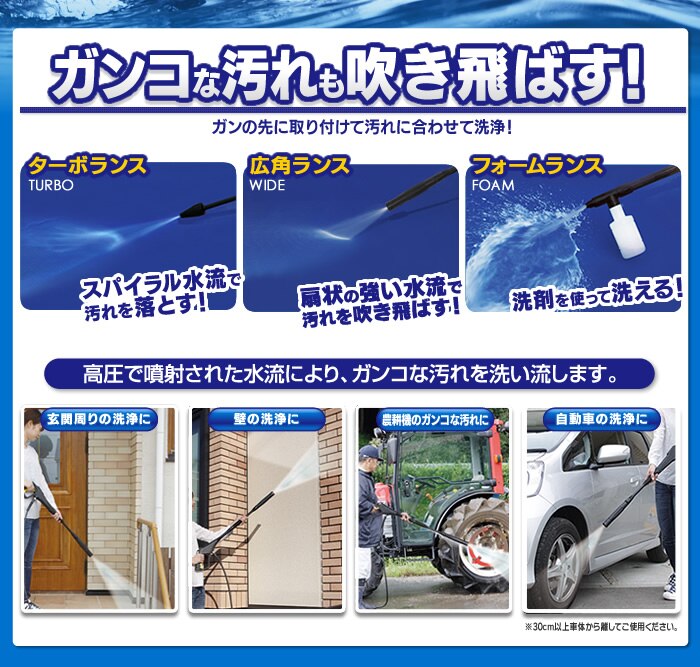 頑固な汚れも吹き飛ばす！