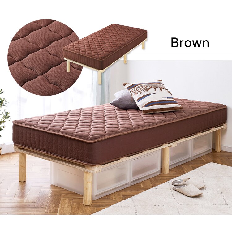 ベッド シングル 脚付きマットレス ボンネルコイル 厚さ19cm AMT-B95 ホワイト11