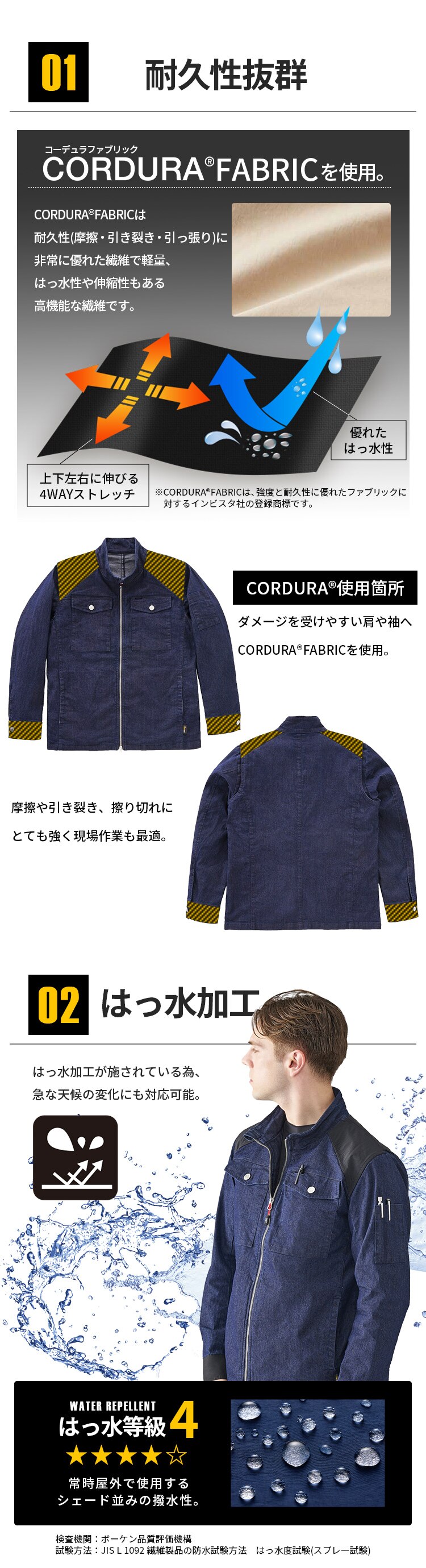 ギアブルゾン FC22109-INXL インディゴ XLサイズ3