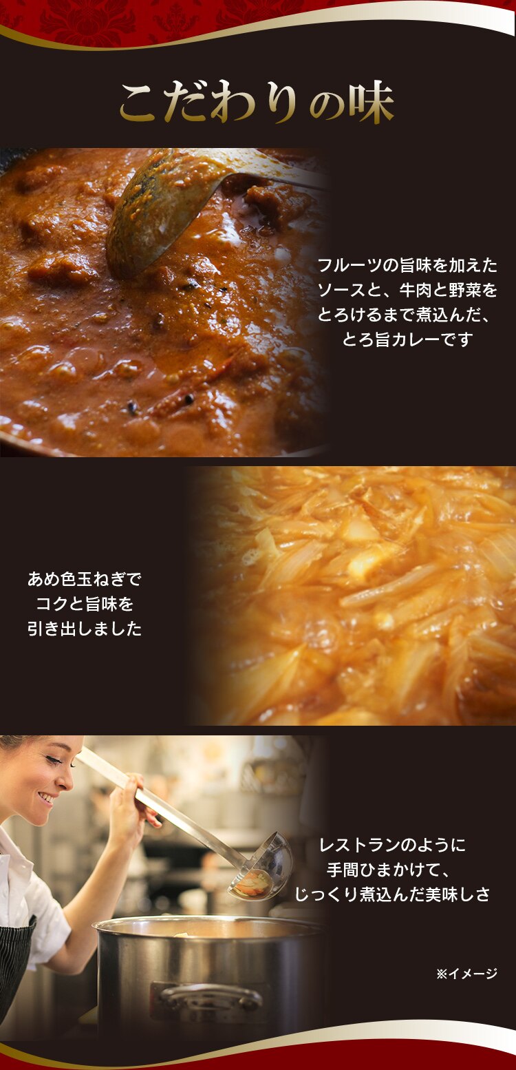 牛肉をとろけるまで煮込んだレストラン仕様カレー 170g&times;4食パック2