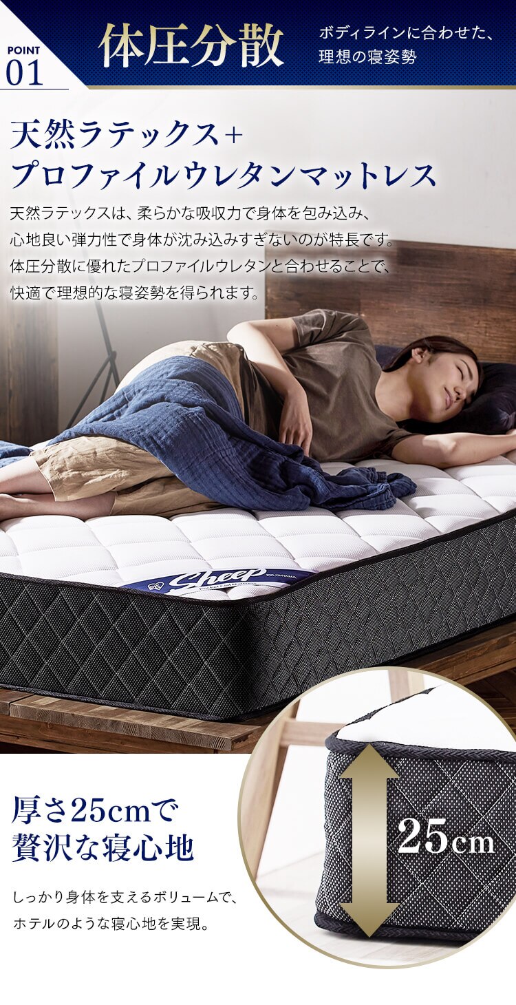 ポケットコイルマットレス S PMTS25H-S ホワイト4