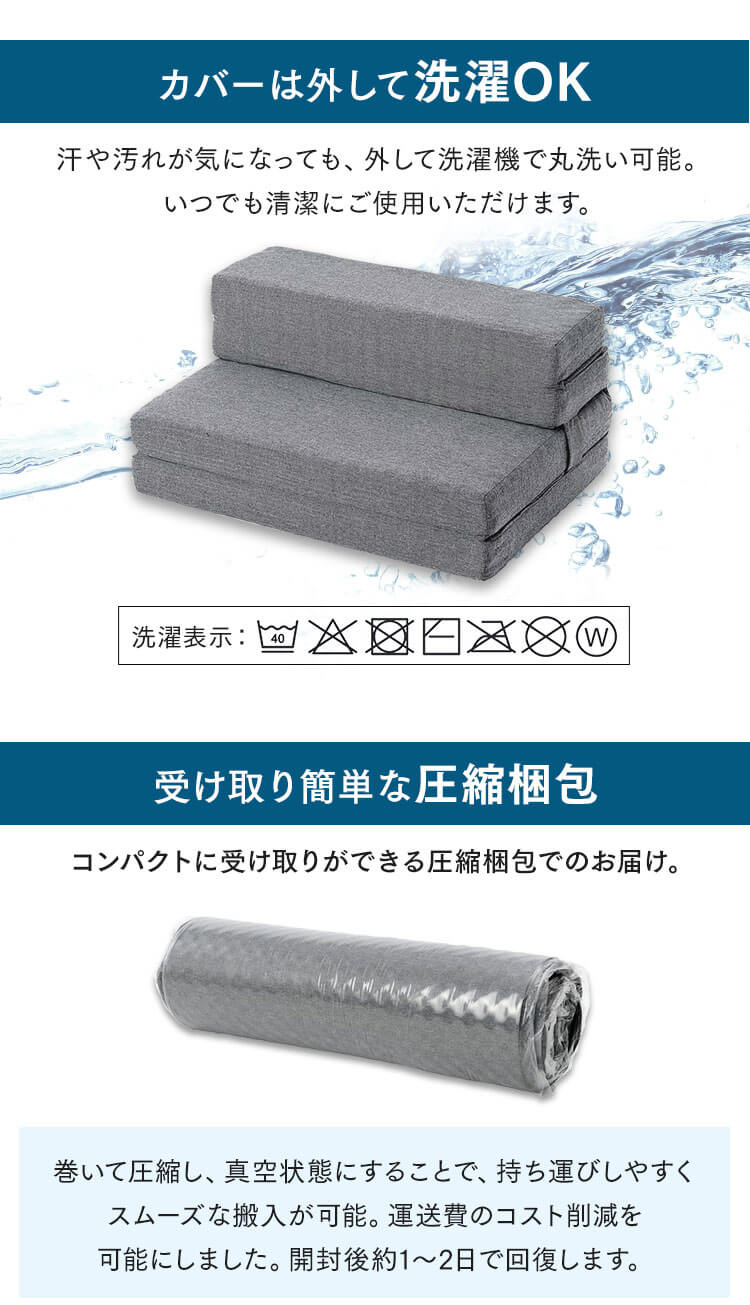 ソファ 1人掛け マットレス シングル 厚さ12cm 4WAY プロファイル加工 ウレタン SMTB4-S5