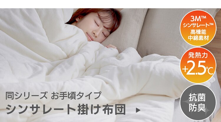 シンサレート掛け布団 シングル ウルトラタイプ 洗濯可 防ダニ アイボリー 【前払い不可】【代引き不可】【同梱不可】12