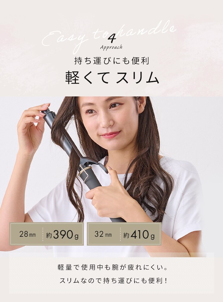 MiCOLA カールアイロン スムースケアコーティング 28mm HIR-MC201-H ダークグレー11