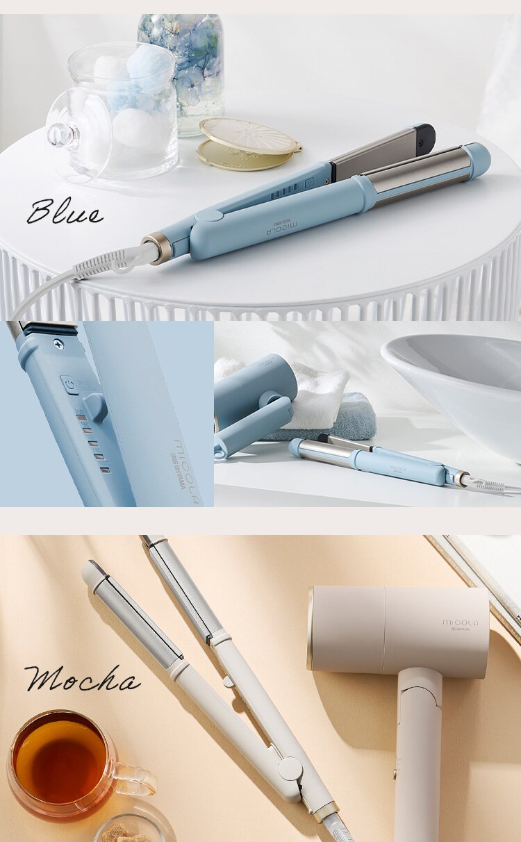 MiCOLA ストレートアイロン スムースケアコーティング 2WAY HIR-MS201-A ブルー10