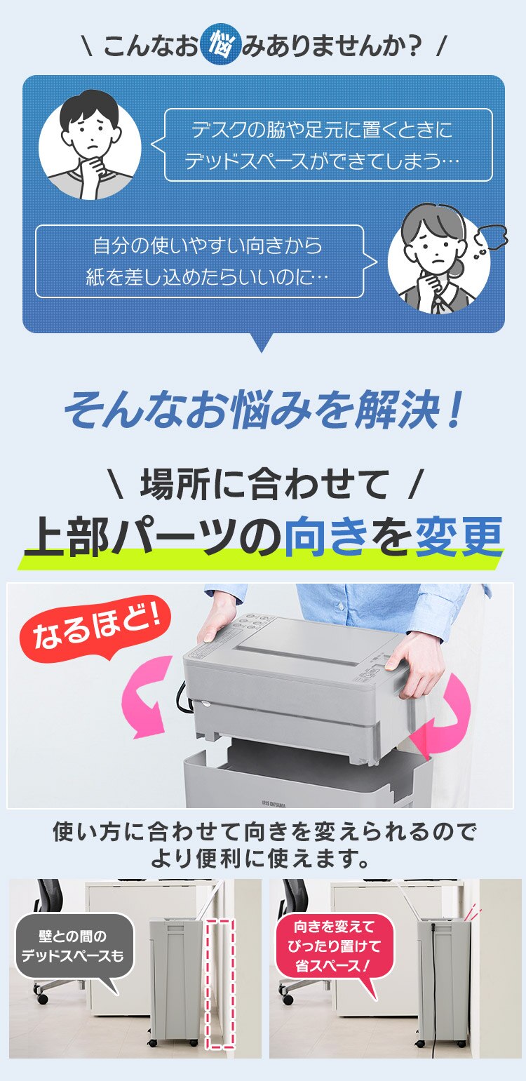 �ȃX�y�[�X�Ɏg����R���p�N�g�T�C�Y 110���������ɏ��גf �I�[�g�t�B�[�h�V�����b�_�[ ��e��22L