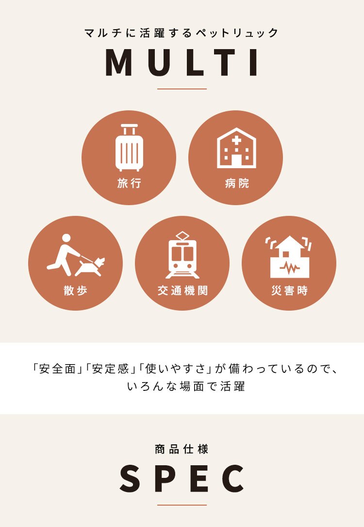 前かけできるペットリュック P-MPR350 ブラック3