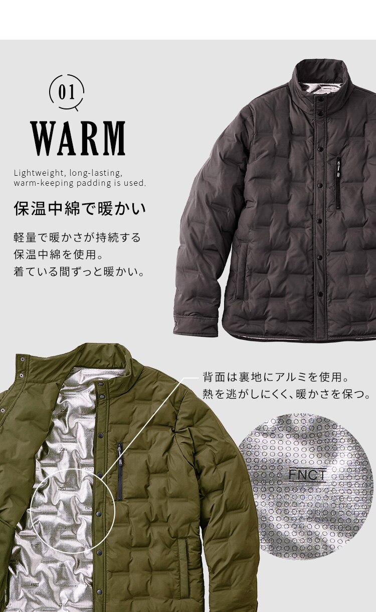 中綿圧着保温ジャケット FC22500-BKS Sサイズ ブラック2