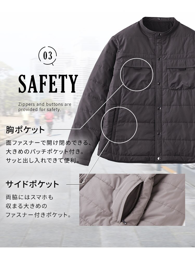 中綿保温フード付きブルゾン4