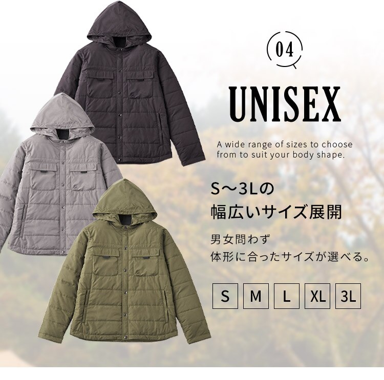 中綿保温フード付きブルゾン5