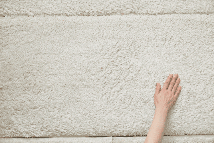 ラグ ジョイントシャギーラグ 6枚 50cm&times;100cm ベージュ JTR-S50108