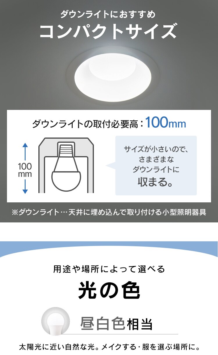 LED電球 E26口金 広配光タイプ 40W形相当 昼白色 密閉形器具対応 断熱材施工器具対応 LDA4N-G-4T82