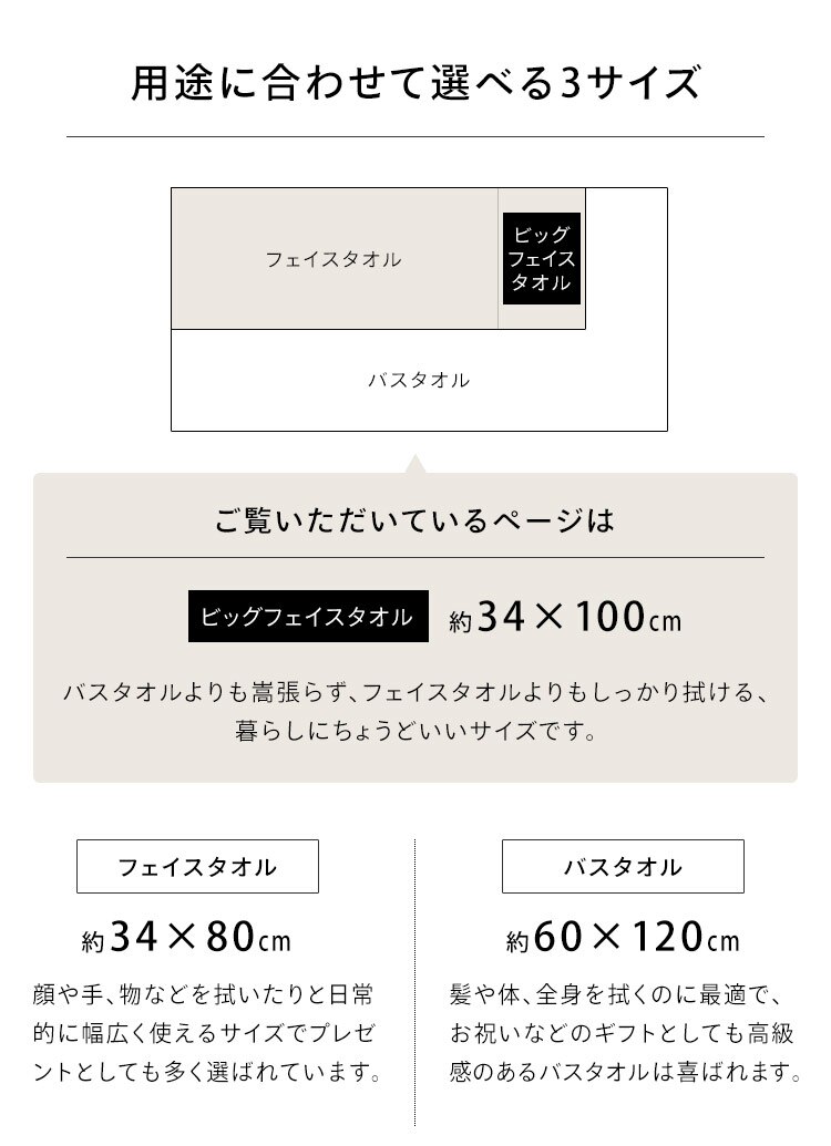 【2枚セット】今治製 ビックフェイスタオル ガーセ+パイル素材 BFT-G2 ライトグレー1