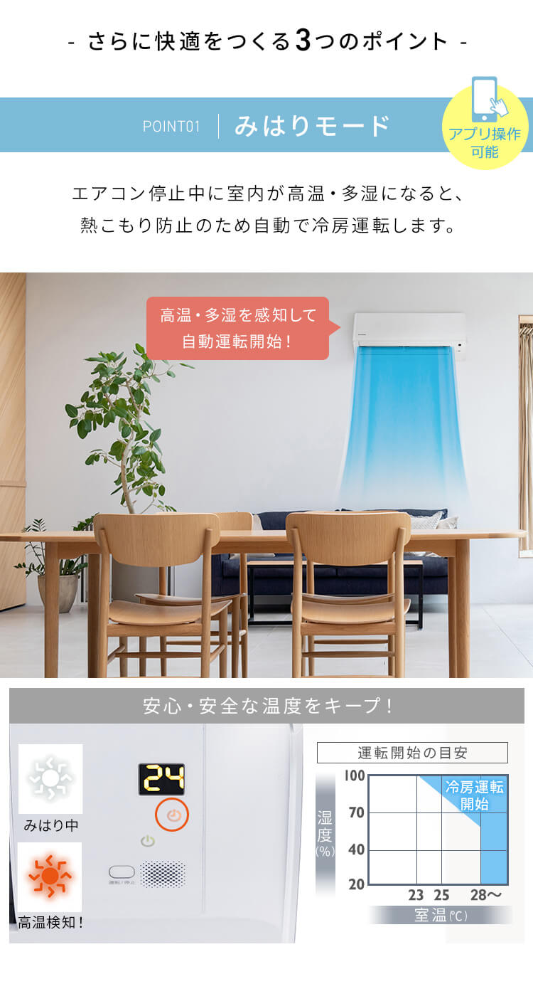 エアコン 10畳 節電 アプリ操作 Wi-Fi 2.8kw 100V対応 IHF-2807W【代引き不可】4