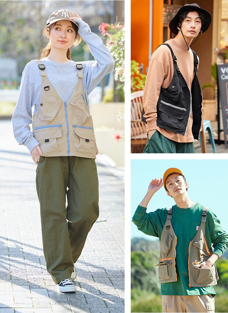 防融加工撥水マルチポケットベスト FC23103-BES ベージュ Sサイズ2