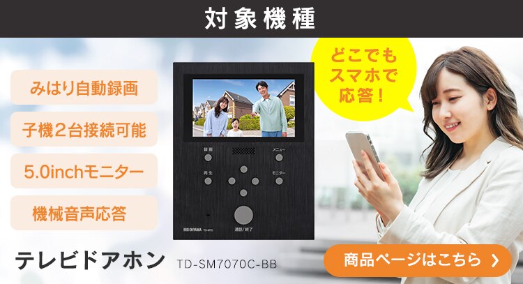 テレビドアホン 玄関子機 ブラック1