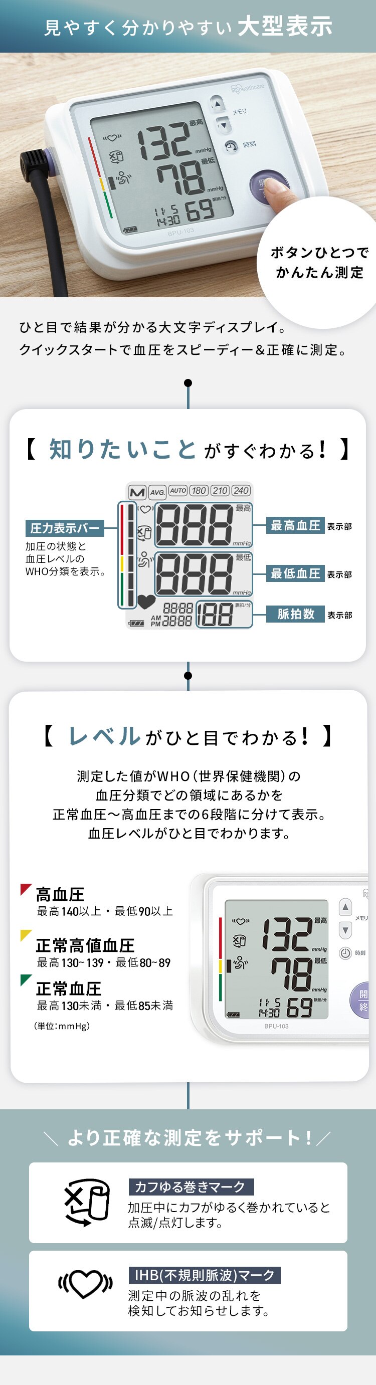 上腕式血圧計 ハードカフ BPU-1035