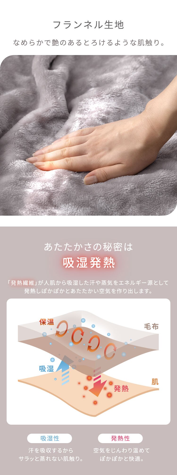 毛布 シングル 3WAY 吸湿発熱 アイボリー 5
