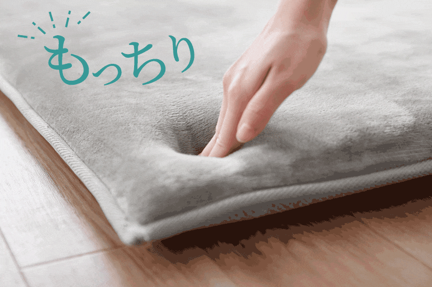 ラグ ラ・クッションラグ マイクロムートンタイプ 185cm&times;240cm 3畳 超極厚5cm オリーブ ACRMG-18242