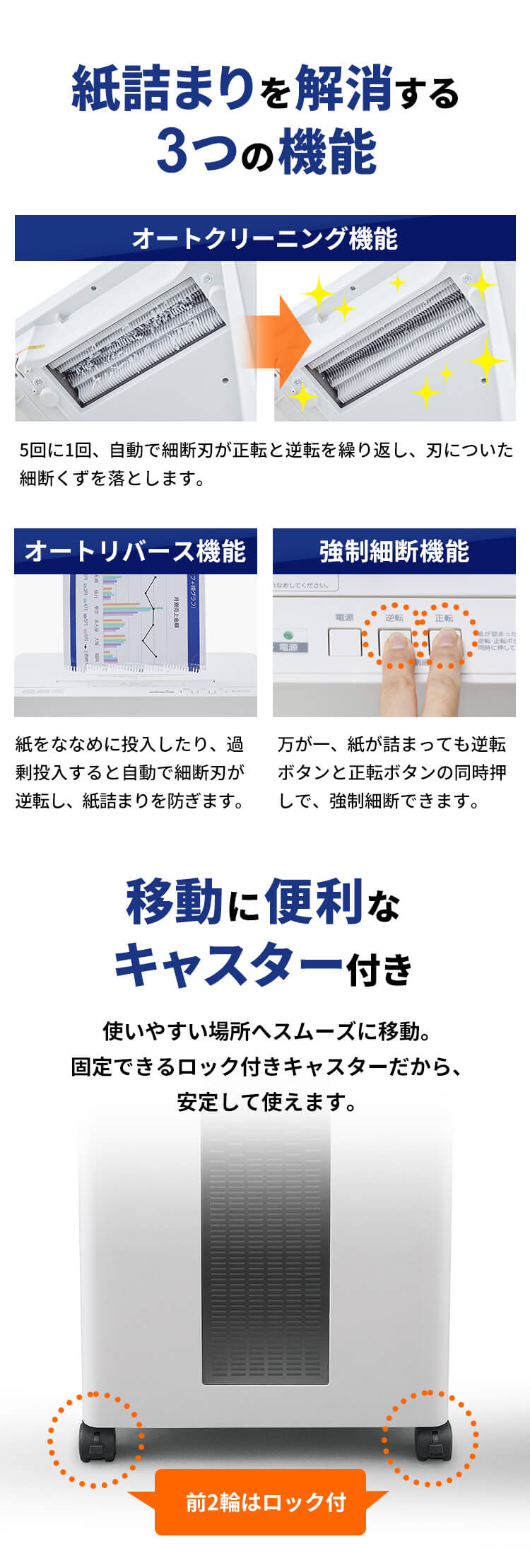 オフィスシュレッダー 業務用 30L クロスカット 15枚同時細断 OF15M 7