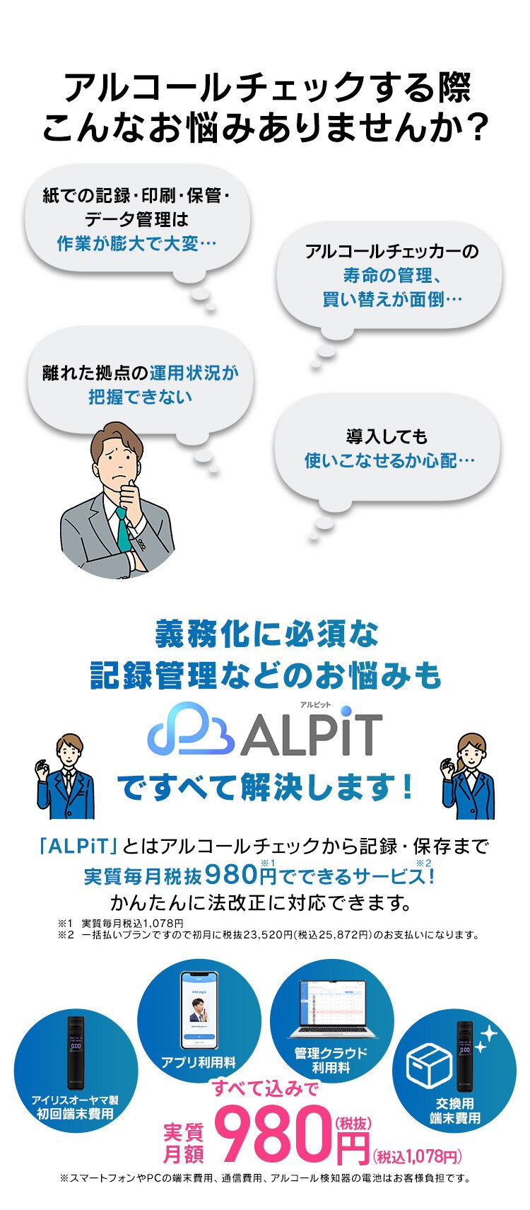 アルコールチェッカー 携帯型 クラウド無し 乾電池4本付き IR-AC0024