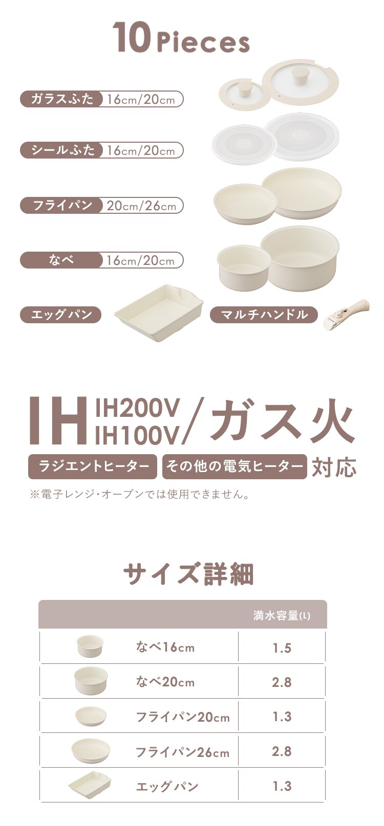 �t���C�p�� 10�_�Z�b�g IH/�K�X�ΑΉ� �Z���~�b�N�J���[�p�� CC-10S