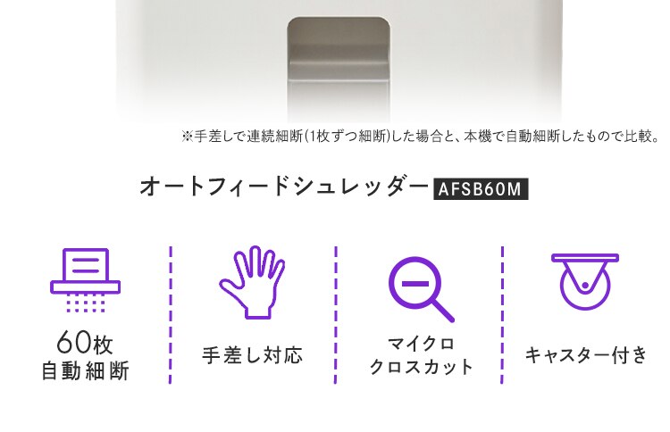 オートフィードシュレッダー AFSB60M ホワイト2