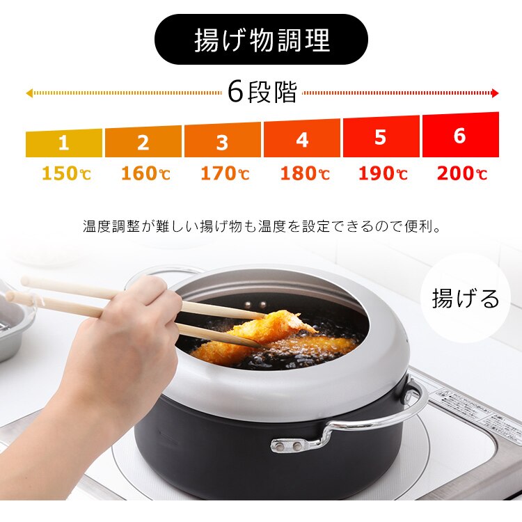 IHクッキングヒーター 1口 1400W IHコンロ 一人暮らし IHC-B113 ホワイト6