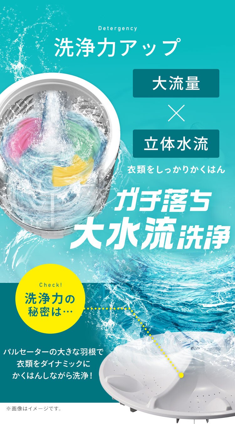 洗濯機 10kg ガチ落ち大水流洗浄 節水 部屋干し時間短縮モード 二人暮らし ファミリー向け ITW-100B01-W2