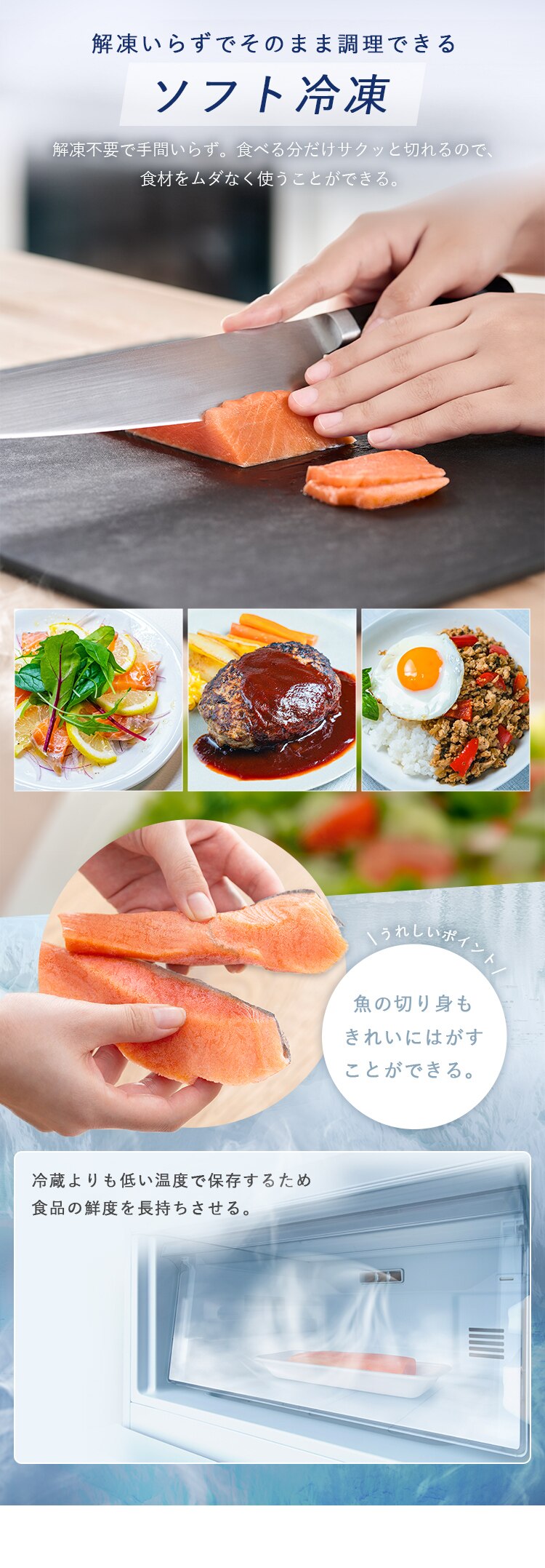 【設置無料】 冷蔵庫 235L 自動霜取り 大容量冷凍室最大123L 大凍量 冷凍/冷蔵切り替えセレクトルーム搭載 1人暮らし 家庭用 幅56.2cm IRSN-HF24A-W ホワイト【代引き不可】6