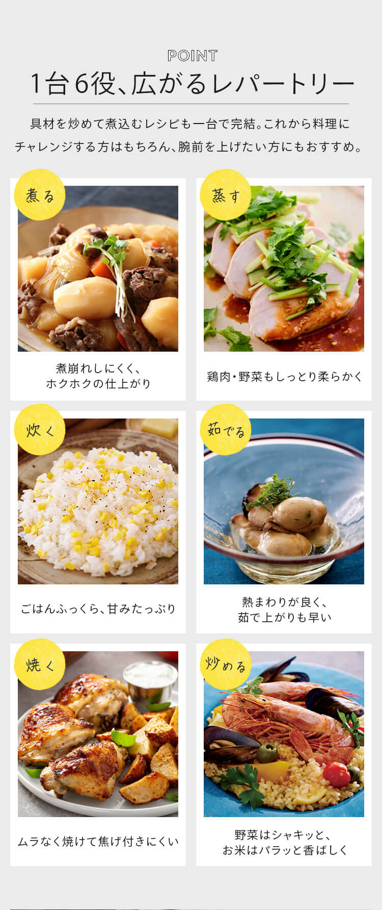 鍋 無加水鍋 20cm IH/ガス火対応 COTOCO SMKSN-S20 チャコールグレー6