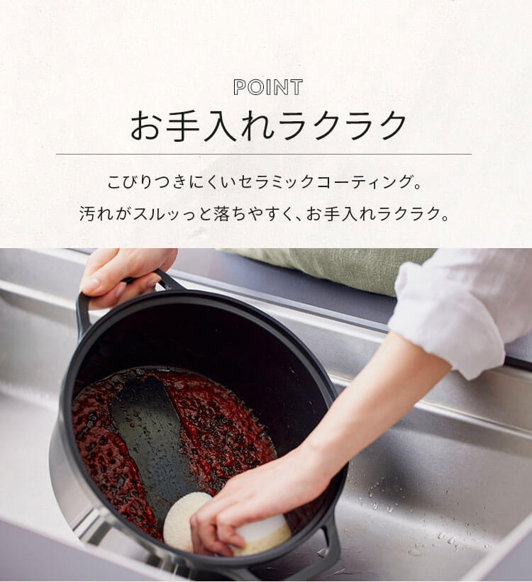 鍋 無加水鍋 20cm IH/ガス火対応 COTOCO SMKSN-S20 チャコールグレー9