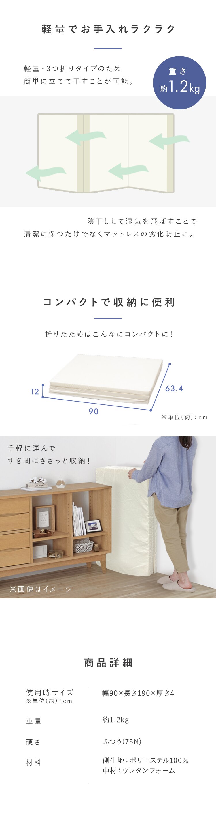 ふつうマットレス シングル MTRF-S1