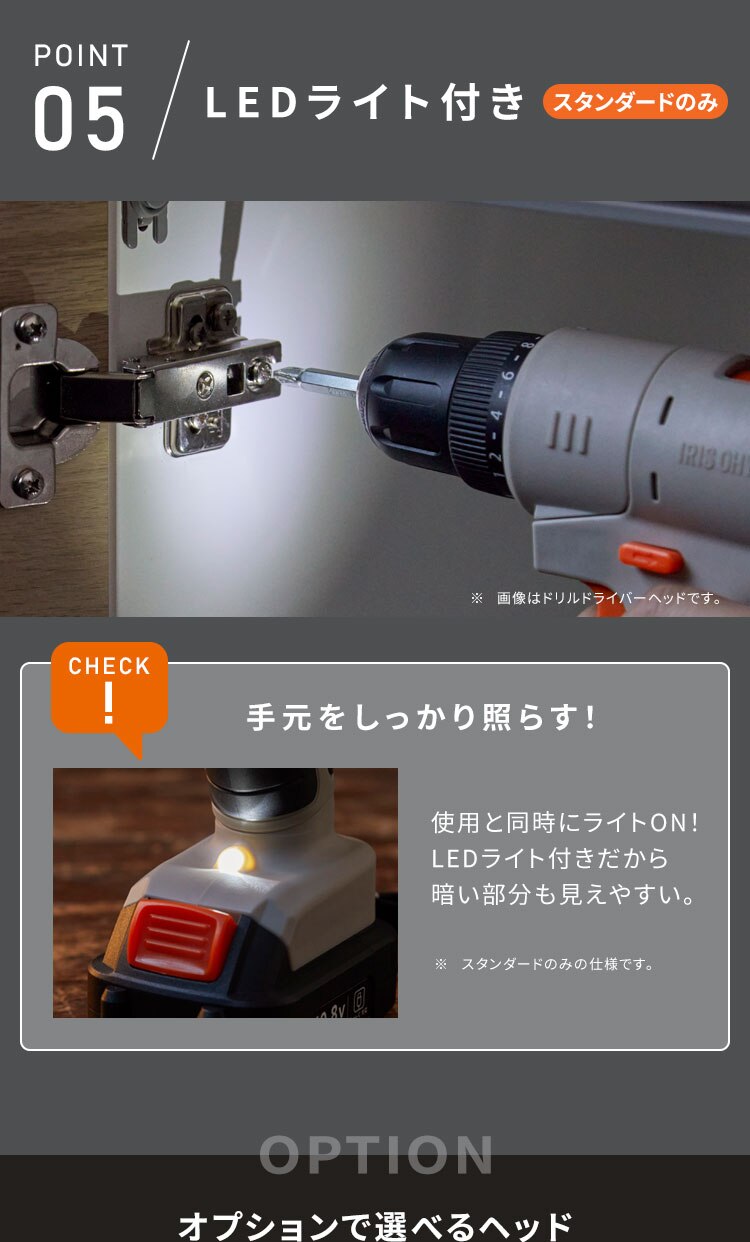 ★2,000円OFFクーポン★【5点セット】マルチギア 充電式インパクトドライバーセット＋ドリルヘッド＋サンダーヘッド＋ジグソーヘッド＋丸ノコ 10.8V JM10INS 6