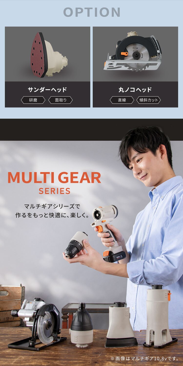 【付け替えヘッド】マルチギア ジグソーヘッド 18V JM18JG サンドベージュ4