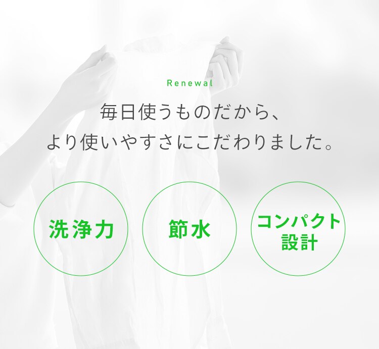 洗濯機 6kg ガチ落ち大水流洗浄 節水 コンパクト 一人暮らし IAW-T606-W ホワイト1