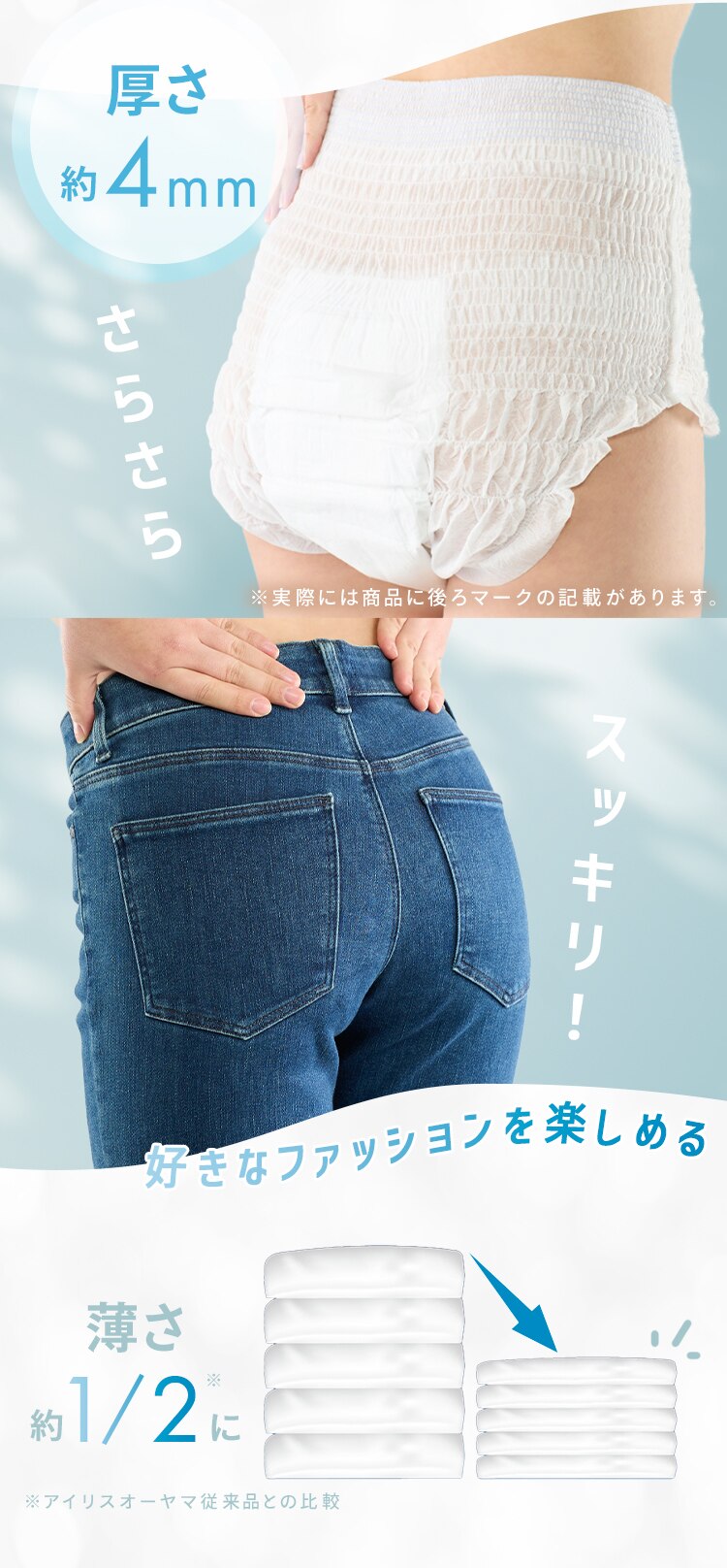 【96枚】リフィール 快適下着 超薄型パンツ Mサイズ 24枚入NAD-M24-2&times;4パック1