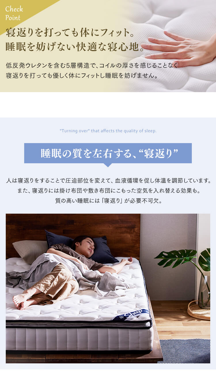 マットレス シングル ポケットコイル 厚さ23? ピロートップ Sheep PMTS23PNR-S【代引き不可】8