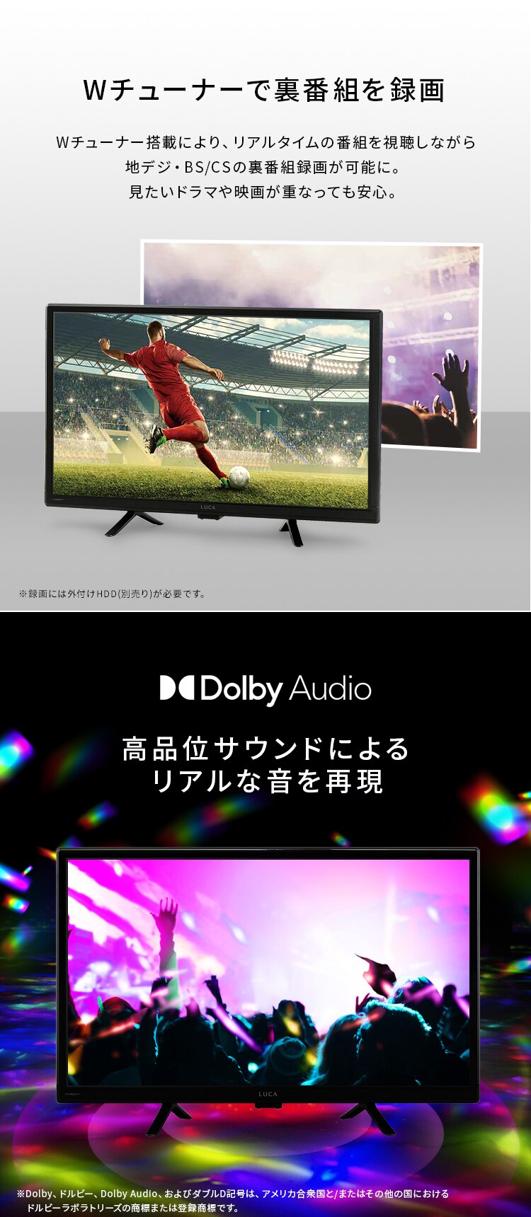 LUCA 液晶テレビ GoogleTV搭載 24V型 LT-24WGX-F1 ブラック3