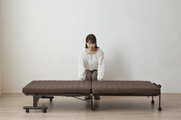 折りたたみベッド OTB-BRR ブラウン5